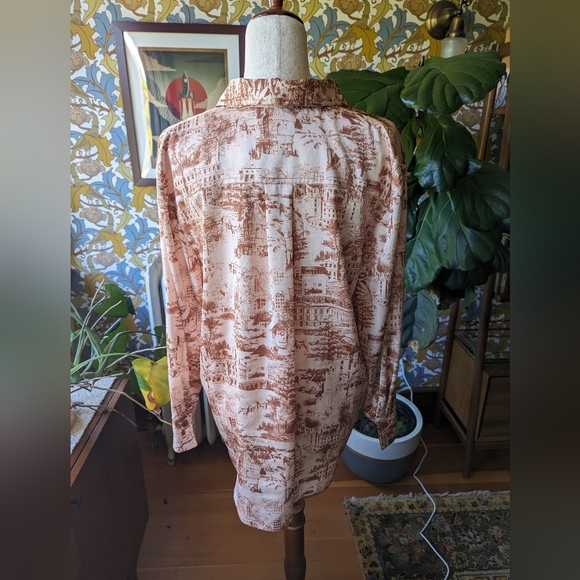 C/MEO Collective Button-Up in Rust Toile - Picture 3 of 4